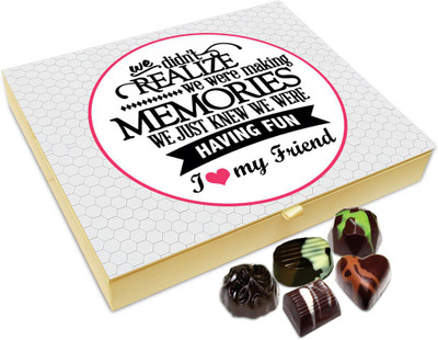 Chocholik Friendship Gift - Having Fun With My Friend Chocolate Box For Friends - 20 Pc Truffles(240 g)
Chocholik Friendship Gift - Having Fun With My Friend Chocolate Box For Friends - 20 Pc Truffles(240 g)
