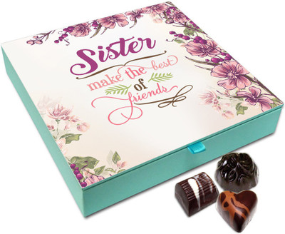 Chocholik Rakshabandan Gift Box - Sister Make Best Friend Ever Chocolate Box For Brother / Sister - 9pc Truffles(108)
Chocholik Rakshabandan Gift Box - Sister Make Best Friend Ever Chocolate Box For Brother / Sister - 9pc Truffles(108)
