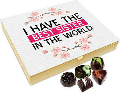 Chocholik Rakshabandan Gift Box - Best Sister In The World's Chocolates Box For Brother / Sister - 20pc Truffles(240 g)
Chocholik Rakshabandan Gift Box - Best Sister In The World's Chocolates Box For Brother / Sister - 20pc Truffles(240 g)