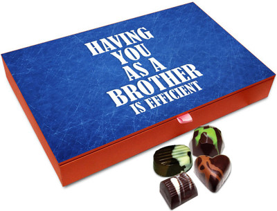 Chocholik Rakshabandan Gift Box - Having You As A Brother Chocolate Box For Brother / Sister - 12pc Truffles(144 g)
Chocholik Rakshabandan Gift Box - Having You As A Brother Chocolate Box For Brother / Sister - 12pc Truffles(144 g)