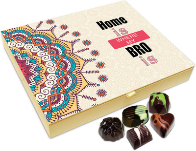 Chocholik Friendship Gift Box - Home Is Where My Bro Is Chocolate Box For Friends - 20pc Truffles(240 g)
Chocholik Friendship Gift Box - Home Is Where My Bro Is Chocolate Box For Friends - 20pc Truffles(240 g)