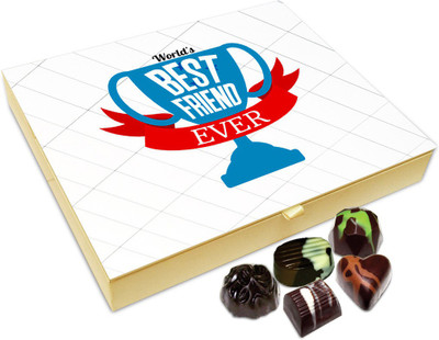 Chocholik Friendship Gift Box - World's Best Friend Ever Chocolate Box For Friends - 20pc Truffles(240 g)
Chocholik Friendship Gift Box - World's Best Friend Ever Chocolate Box For Friends - 20pc Truffles(240 g)