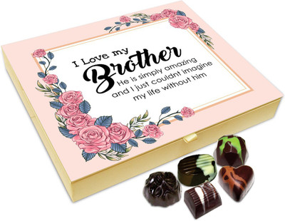 Chocholik Rakshabandan Gift Box - I Love My Sweet Brother Chocolate Box For Brother / Sister - 20pc Truffles(240 g)
Chocholik Rakshabandan Gift Box - I Love My Sweet Brother Chocolate Box For Brother / Sister - 20pc Truffles(240 g)