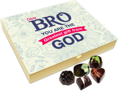 Chocholik Rakhi Gift Box - Brother You Are The Greatest Gift From God Chocolate Box For Brother / Sister - 20pc Truffles(240 g)
Chocholik Rakhi Gift Box - Brother You Are The Greatest Gift From God Chocolate Box For Brother / Sister - 20pc Truffles(240 g)