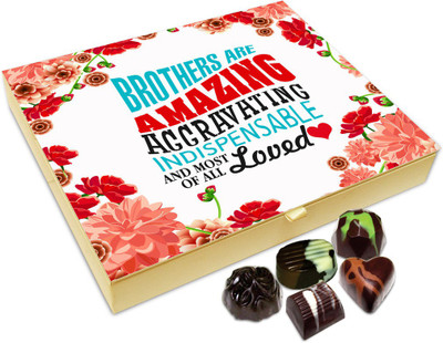 Chocholik Raksha-bandhan Gift Box - Brothers Are Amazing Chocolate Box For Brother / Sister - 20pc Truffles(240 g)
Chocholik Raksha-bandhan Gift Box - Brothers Are Amazing Chocolate Box For Brother / Sister - 20pc Truffles(240 g)