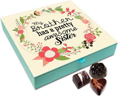 Chocholik Raksha-bandhan Gift Box - Extra Sweet Chocolates For Brother / Sister - 9pc Truffles(108)
Chocholik Raksha-bandhan Gift Box - Extra Sweet Chocolates For Brother / Sister - 9pc Truffles(108)