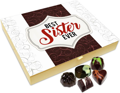 Chocholik Raksha-bandhan Gift Box - Amazing Sister Ever Chocolate Box For Brother / Sister - 20pc Truffles(240 g)
Chocholik Raksha-bandhan Gift Box - Amazing Sister Ever Chocolate Box For Brother / Sister - 20pc Truffles(240 g)