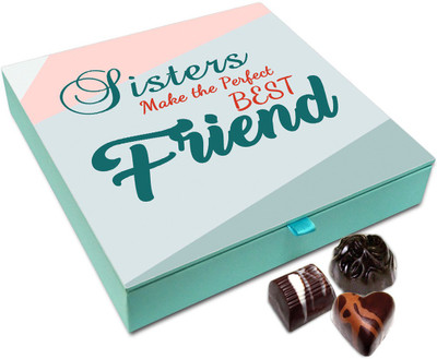 Chocholik Raksha-bandhan Gift Box - Sister Are The Best Friend Chocolate Box For Brother / Sister - 9pc Truffles(108)
Chocholik Raksha-bandhan Gift Box - Sister Are The Best Friend Chocolate Box For Brother / Sister - 9pc Truffles(108)