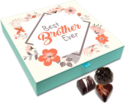 Chocholik Rakhi Gift Box - Best Brother Ever Chocolate Box For Brother / Sister - 9pc Truffles(108)
Chocholik Rakhi Gift Box - Best Brother Ever Chocolate Box For Brother / Sister - 9pc Truffles(108)