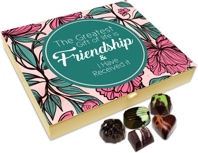 Chocholik Friendship Gift - Friendship The greatest Gift Of Life Chocolate Box For Friends - 20 Pc Truffles(240 g)
Chocholik Friendship Gift - Friendship The greatest Gift Of Life Chocolate Box For Friends - 20 Pc Truffles(240 g)