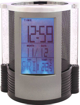 Stealodeal 1 Compartments Mesh, Plastic Pen Stand(Black)
