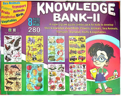 HALO NATION Knowledge Bank II - 8 Puzzle Sheet with 280 Pcs Puzzle(Multicolor)