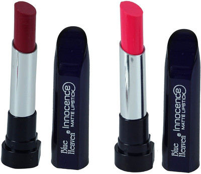 AV Blue Heaven Combo of 2pc Innocence Matte Lipstick 3.5 GM (DARK PURPLE-05)( PINK-12)(Dark Purple, Pink, 3.5 g)
AV Blue Heaven Combo of 2pc Innocence Matte Lipstick 3.5 GM (DARK PURPLE-05)( PINK-12)(Dark Purple, Pink, 3.5 g)