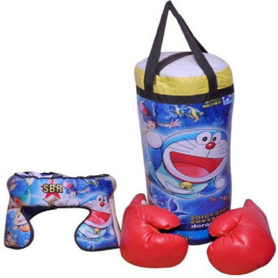 Shy Products Doraemon Boxing Kit With Gloves & Head Guard(Blue)