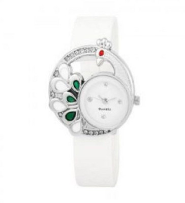 Miss Perfect White Peacock Fency Gift Love Watch - For Women