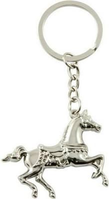 Madhuraj Lucky Horse High Quality Meta Key Chain(Silver)