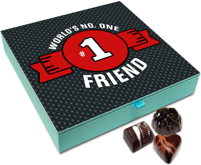 Chocholik Friendship Gift Box - World's Number 1 Friend Chocolate Box - 9pc Truffles(108 g)
Chocholik Friendship Gift Box - World's Number 1 Friend Chocolate Box - 9pc Truffles(108 g)