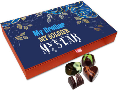 Chocholik Rakshabandan Gift Box - My Brother My Star Chocolate Box For Brother / Sister - 12pc Truffles(144 g)
Chocholik Rakshabandan Gift Box - My Brother My Star Chocolate Box For Brother / Sister - 12pc Truffles(144 g)