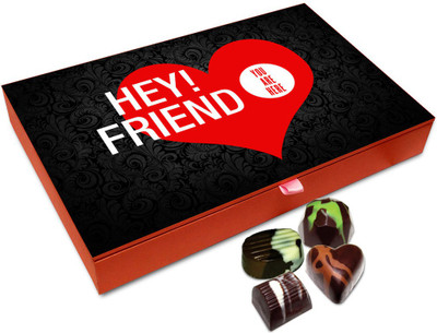 Chocholik Friendship Gift - Friends Are In My Heart Chocolate Box - 12 Pc Truffles(144 g)
Chocholik Friendship Gift - Friends Are In My Heart Chocolate Box - 12 Pc Truffles(144 g)
