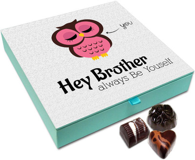 Chocholik Rakhi Gift Box - Hey Bro Always Be Yourself Chocolate Box For Brother / Sister - 9pc Truffles(108 g)
Chocholik Rakhi Gift Box - Hey Bro Always Be Yourself Chocolate Box For Brother / Sister - 9pc Truffles(108 g)