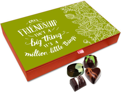 Chocholik Friendship Gift - Our Friendship Is Combination Of Little Things Chocolate Box - 12 Pc Truffles(144 g)
Chocholik Friendship Gift - Our Friendship Is Combination Of Little Things Chocolate Box - 12 Pc Truffles(144 g)