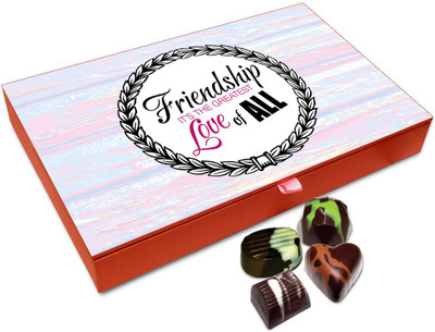 Chocholik Friendship Gift - Friendship Is The Greatest Love Chocolate Box - 12 Pc Truffles(144 g)
Chocholik Friendship Gift - Friendship Is The Greatest Love Chocolate Box - 12 Pc Truffles(144 g)