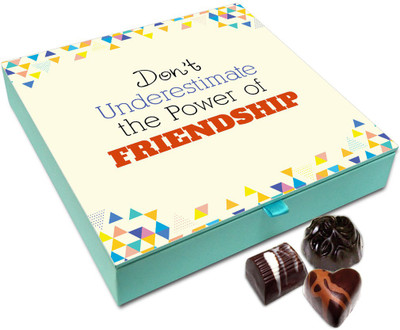 Chocholik Friendship Gift - Don't Underestimate Friendship Chocolate Box For Friends - 9 Pc Truffles(108 g)
Chocholik Friendship Gift - Don't Underestimate Friendship Chocolate Box For Friends - 9 Pc Truffles(108 g)