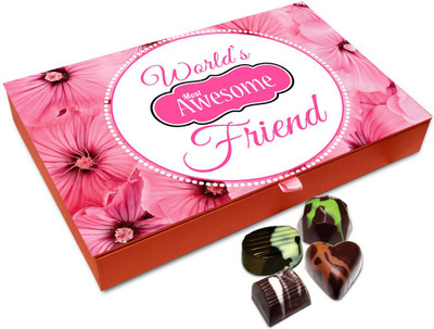 Chocholik Friendship Gift - I Have Awesome Friends Chocolate Box - 12 Pc Truffles(144 g)
Chocholik Friendship Gift - I Have Awesome Friends Chocolate Box - 12 Pc Truffles(144 g)