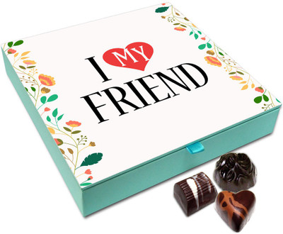 Chocholik Friendship Gift Box - I Love My Friends Chocolate Box - 9pc Truffles(108 g)