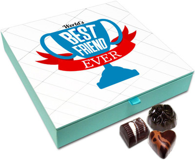 Chocholik Friendship Gift Box - World's Best Friend Ever Chocolate Box - 9pc Truffles(108 g)
Chocholik Friendship Gift Box - World's Best Friend Ever Chocolate Box - 9pc Truffles(108 g)