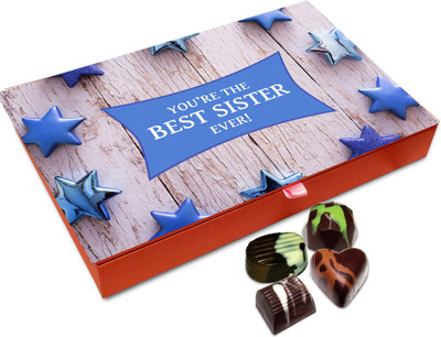 Chocholik Rakshabandan Gift Box - Best And Fabulous Sister Ever Chocolate Box For Brother / Sister - 12pc Truffles(144 g)
Chocholik Rakshabandan Gift Box - Best And Fabulous Sister Ever Chocolate Box For Brother / Sister - 12pc Truffles(144 g)