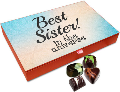 Chocholik Rakhi Gift Box - You Are The Best Sister In The Universe Chocolate Box For Brother / Sister - 12pc Truffles(144 g)
Chocholik Rakhi Gift Box - You Are The Best Sister In The Universe Chocolate Box For Brother / Sister - 12pc Truffles(144 g)