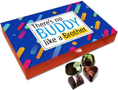 Chocholik Rakshabandan Gift Box - Bro You Are My Best Buddy Chocolate Box For Brother / Sister - 12pc Truffles(144 g)
Chocholik Rakshabandan Gift Box - Bro You Are My Best Buddy Chocolate Box For Brother / Sister - 12pc Truffles(144 g)