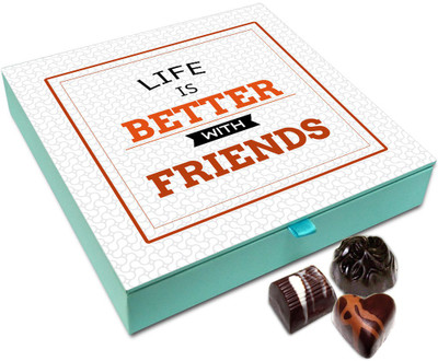 Chocholik Friendship Gift Box - Life Is Better With Friends Chocolate Box - 9pc Truffles(108 g)
Chocholik Friendship Gift Box - Life Is Better With Friends Chocolate Box - 9pc Truffles(108 g)