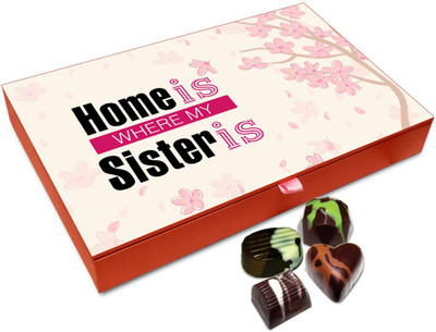 Chocholik Rakhi Gift Box - Happiness Is Where My Sister Is Chocolate Box For Brother / Sister - 12pc Truffles(144 g)
Chocholik Rakhi Gift Box - Happiness Is Where My Sister Is Chocolate Box For Brother / Sister - 12pc Truffles(144 g)