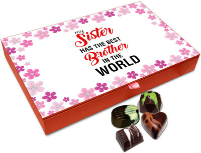 Chocholik Rakhi Gift Box - Sister Best Brother Chocolate Box For Brother / Sister - 12pc Truffles(144 g)
Chocholik Rakhi Gift Box - Sister Best Brother Chocolate Box For Brother / Sister - 12pc Truffles(144 g)