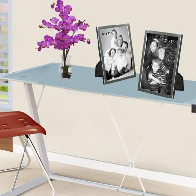 Elegant Arts & Frames Metal Photo Frame(Silver, 2 Photos)