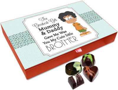 Chocholik Rakhi Gift - My Brother Will Always Be My Greatest Gift Chocolate Box For Brother / Sister - 12pc Truffles(144 g)
Chocholik Rakhi Gift - My Brother Will Always Be My Greatest Gift Chocolate Box For Brother / Sister - 12pc Truffles(144 g)