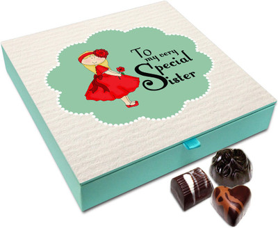 Chocholik Rakhi Gift Box - To My Very Special Sister Chocolate Box For Brother / Sister - 9pc Truffles(108 g)
Chocholik Rakhi Gift Box - To My Very Special Sister Chocolate Box For Brother / Sister - 9pc Truffles(108 g)