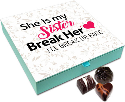 Chocholik Rakhi Gift Box - She Is My Sister Chocolate Box For Brother / Sister - 9pc Truffles(108 g)
Chocholik Rakhi Gift Box - She Is My Sister Chocolate Box For Brother / Sister - 9pc Truffles(108 g)