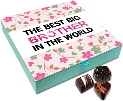 Chocholik Rakhi Gift Box - Best Big Brother In The World Chocolate Box For Brother / Sister - 9pc Truffles(108 g)
Chocholik Rakhi Gift Box - Best Big Brother In The World Chocolate Box For Brother / Sister - 9pc Truffles(108 g)