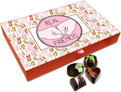 Chocholik Friendship Gift Box - You Are My Real Friend Chocolate Box - 12pc Truffles(144 g)
Chocholik Friendship Gift Box - You Are My Real Friend Chocolate Box - 12pc Truffles(144 g)