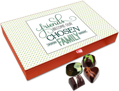 Chocholik Friendship Gift Box - True Friends Are Part Of Family Chocolate Box For Friends - 12pc Truffles(144 g)
Chocholik Friendship Gift Box - True Friends Are Part Of Family Chocolate Box For Friends - 12pc Truffles(144 g)