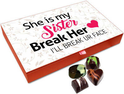 Chocholik Rakhi Gift Box - She Is My Sister Chocolate Box For Brother / Sister - 12pc Truffles(144 g)
Chocholik Rakhi Gift Box - She Is My Sister Chocolate Box For Brother / Sister - 12pc Truffles(144 g)