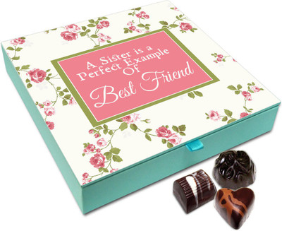 Chocholik Rakhi Gift Box - My Sister My Best Friend Chocolate Box For Brother / Sister - 9pc Truffles(108 g)
Chocholik Rakhi Gift Box - My Sister My Best Friend Chocolate Box For Brother / Sister - 9pc Truffles(108 g)