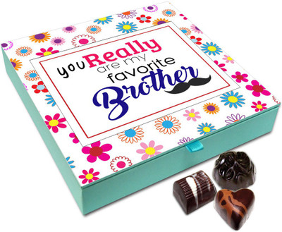 Chocholik Rakshabandan Gift Box - You Really Are My Favourite Brother Chocolate Box For Brother / Sister - 9pc Truffles(108 g)
Chocholik Rakshabandan Gift Box - You Really Are My Favourite Brother Chocolate Box For Brother / Sister - 9pc Truffles(108 g)