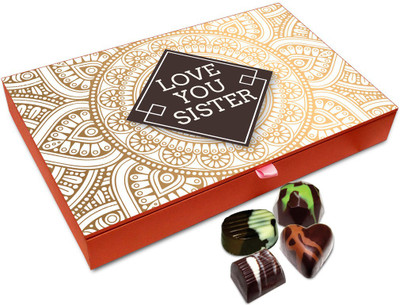 Chocholik Rakhi Gift Box - I Love MY Sister Very Much Chocolate Box For Brother / Sister - 12pc Truffles(144 g)
Chocholik Rakhi Gift Box - I Love MY Sister Very Much Chocolate Box For Brother / Sister - 12pc Truffles(144 g)