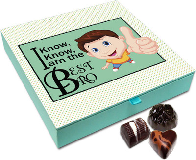Chocholik Rakhi Gift Box - I Am The Best Bro Chocolate Box For Brother / Sister - 9pc Truffles(108 g)
Chocholik Rakhi Gift Box - I Am The Best Bro Chocolate Box For Brother / Sister - 9pc Truffles(108 g)
