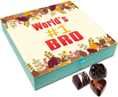 Chocholik Raksha-bandhan Gift Box - Credit For World's No. One Bro Chocolate Box For Brother / Sister - 9pc Truffles(108 g)
Chocholik Raksha-bandhan Gift Box - Credit For World's No. One Bro Chocolate Box For Brother / Sister - 9pc Truffles(108 g)