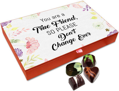 Chocholik Friendship Gift Box - You Are My True Friend Chocolate Box For Friends - 12pc Truffles(144 g)
Chocholik Friendship Gift Box - You Are My True Friend Chocolate Box For Friends - 12pc Truffles(144 g)